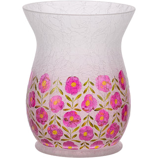 Pink Floral Jar Candle Holder