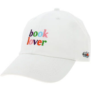Book Lover White Adjustable Hat