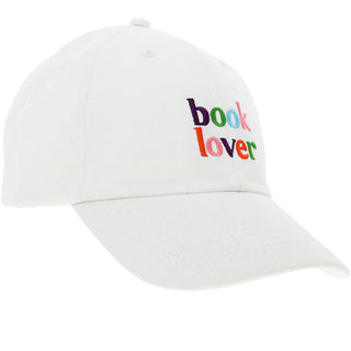 Book Lover White Adjustable Hat