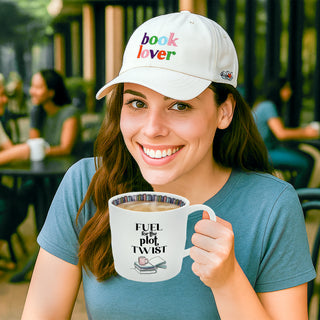 Book Lover White Adjustable Hat