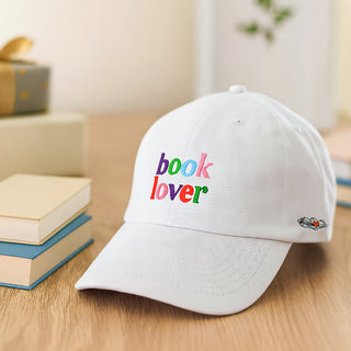 Book Lover White Adjustable Hat