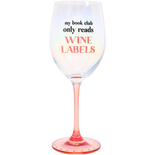 Wine Labels Gift Boxed 18 oz Crystal Wine Glass