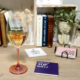 Wine Labels Gift Boxed 18 oz Crystal Wine Glass