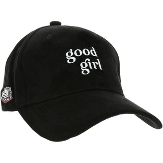 Good Girl Black Suede Adjustable Hat