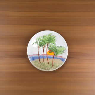 Palm Trees 14" Round Plate