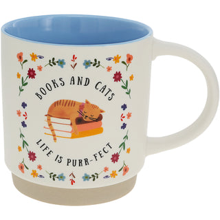 Books & Cats 18 oz Mug