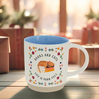 Books & Cats 18 oz Mug