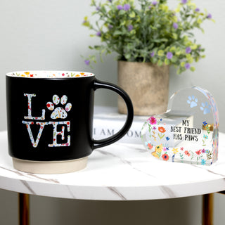 Paws 3.5" Acrylic Heart Plaque