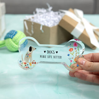 Dogs 5.5" Acrylic Bone Plaque