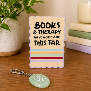 Books & Therapy 3.5" x 5" Acrylic Plaque