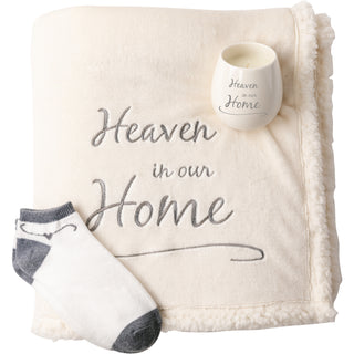 Heaven 42" x 50" Sherpa Lined, Royal Plush Blanket Gift Set