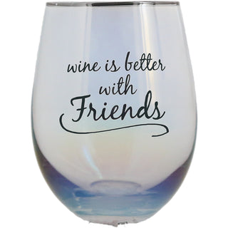 Friends 18 oz Stemless Glass & Sock Set