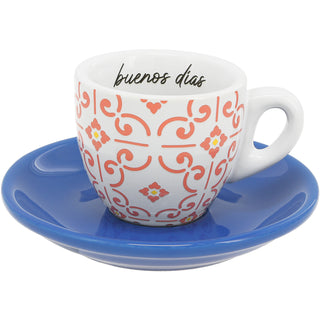 Buenos Días 2.5 oz Espresso Cup and Saucer