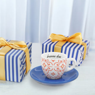 Buenos Días 2.5 oz Espresso Cup and Saucer