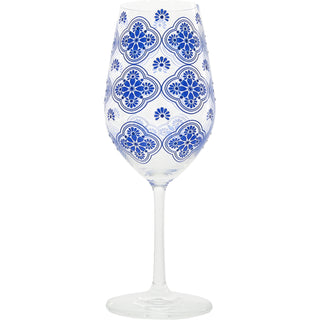 Blue 16 oz Wine Glass