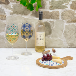 Blue 16 oz Wine Glass