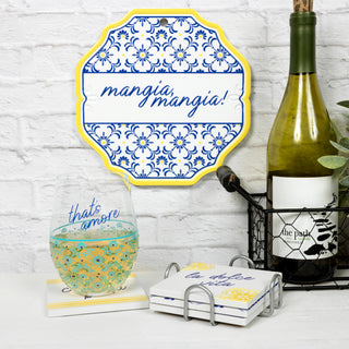 Ciao Bella 4" Ceramic Coasters (Set of 4)