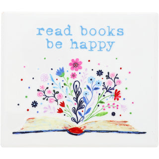 Read Books 4.75" Ceramic Plaque