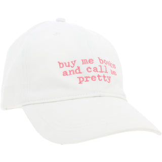 Pretty White Adjustable Hat