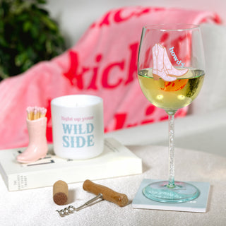 Wild Side 8 oz 100% Soy Wax Candle and Match Holder Set
