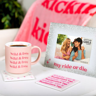 Raise Your Glass 4" Ceramic Coasters (Set of 4)
