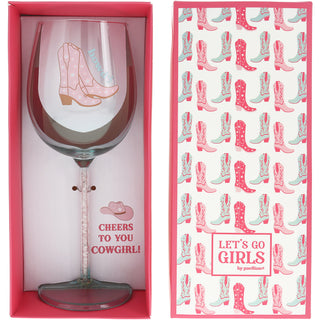 Howdy Gift Boxed 17 oz Wine Glass