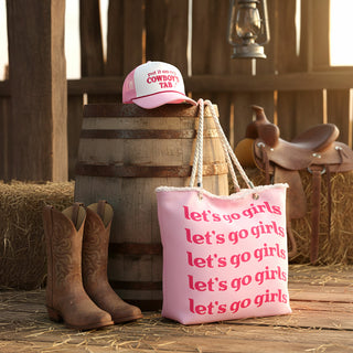 Cowboy's Tab Pink Suede Adjustable Trucker Hat