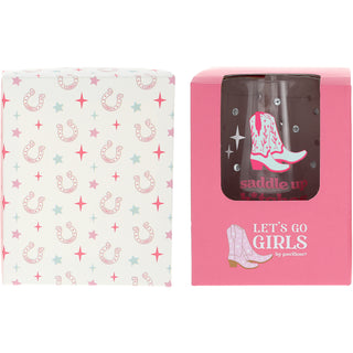 Saddle Up Gift Boxed 18 oz Stemless Wine Glass
