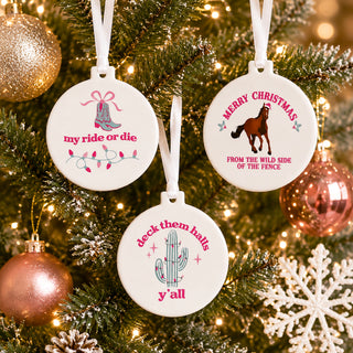 Ride Or Die 3.5" Ceramic Ornament
