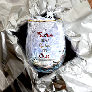 Glass After Class 18 oz Stemless Wine Glass