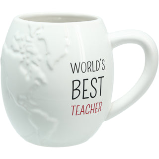 World's Best Teacher 22 oz Embossed Mug