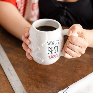 World's Best Teacher 22 oz Embossed Mug