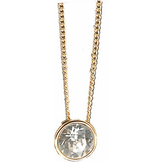 Middle School Crystal 16"-17.5" Gold Plated Necklace