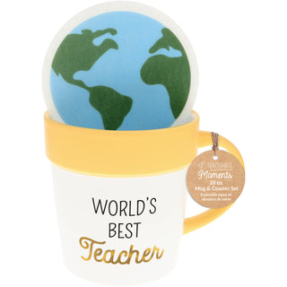 World's Best 20 oz Cup and Coaster Set