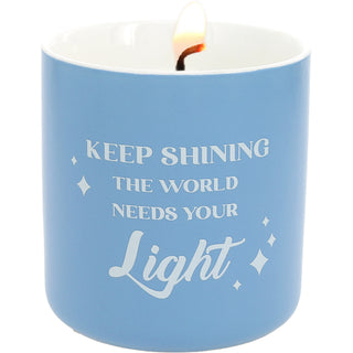 Light 8 oz 100% Soy Wax Candle with Bamboo Lid, Scent: Lavender