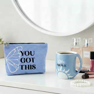 You Got This Corduroy Zippered Pouch