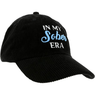 Sober Era Black Adjustable Corduroy Hat