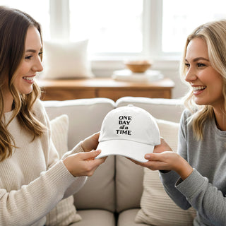 One Day White Adjustable Corduroy Hat