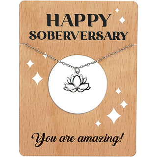 Soberversary Adjustable Rhodium Plated Necklace