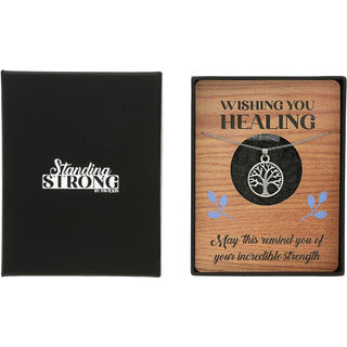 Healing Adjustable Rhodium Plated Necklace