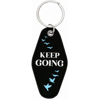 Keep Going Vegan Leather Keychain