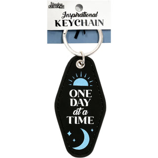 Keep Going Vegan Leather Keychain