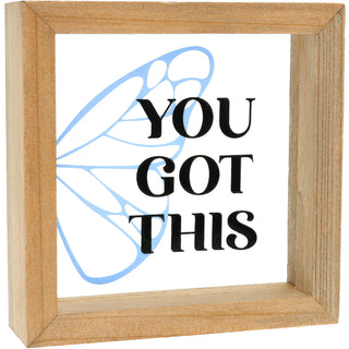 You Got This 5" x 5" Framed Glass Plaque