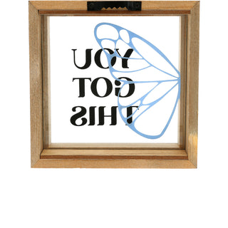 You Got This 5" x 5" Framed Glass Plaque
