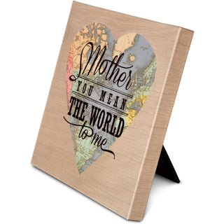 Mother 5" x 5" Canvas Heart Plaque