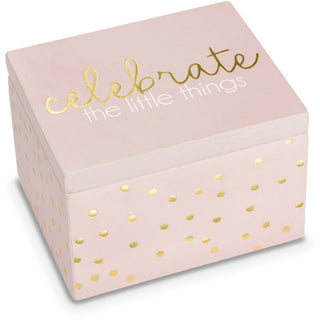 Celebrate 2.25" x 2" x 1.5" MDF Keepsake Box