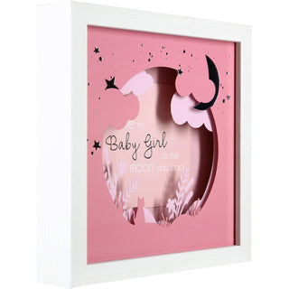 Baby Girl 7.75" Shadow Box Frame (Holds 4" x 4" Photo)