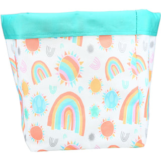 Sunshine and Rainbows 7.25" x 9" Canvas Basket