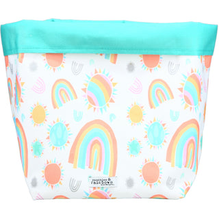 Sunshine and Rainbows 7.25" x 9" Canvas Basket