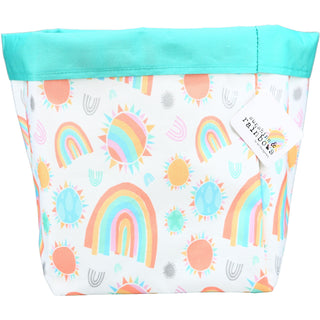 Sunshine and Rainbows 7.25" x 9" Canvas Basket